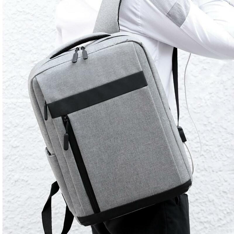 Рюкзак унисекс с регулируемыми лямками, многофункциональный повседневный уличный ранец с USB-портом для зарядки