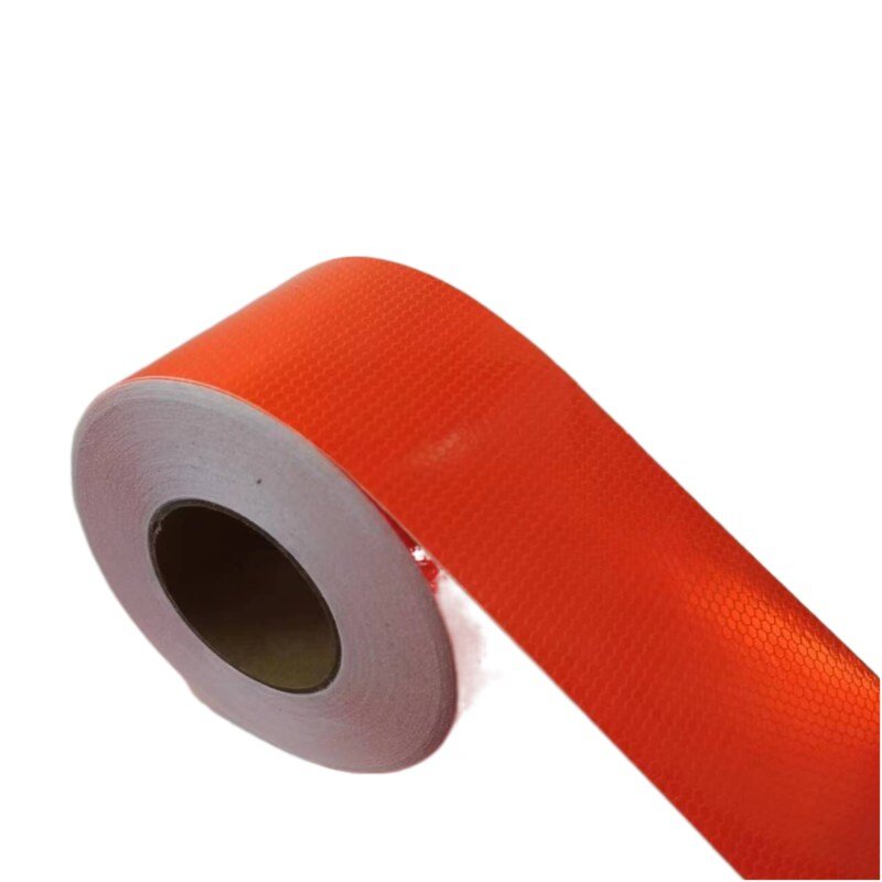 10CM*10M Orange Reflective Tapes Waterproof PVC Reflect Stickers Safety Warning Self-adhesive Strips For Bicycles Car Motorcycle