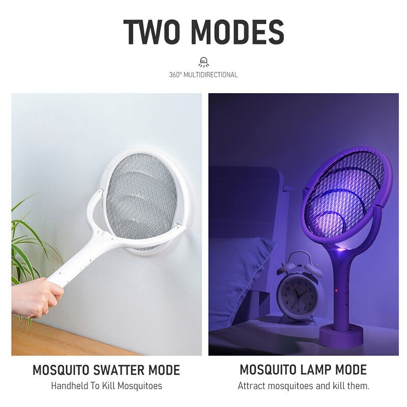 90 độ xoay muỗi Killer đèn điện shocker 365nm UV ánh sáng Bug Zapper bẫy ruồi mùa hè Fly Vỉ Đập