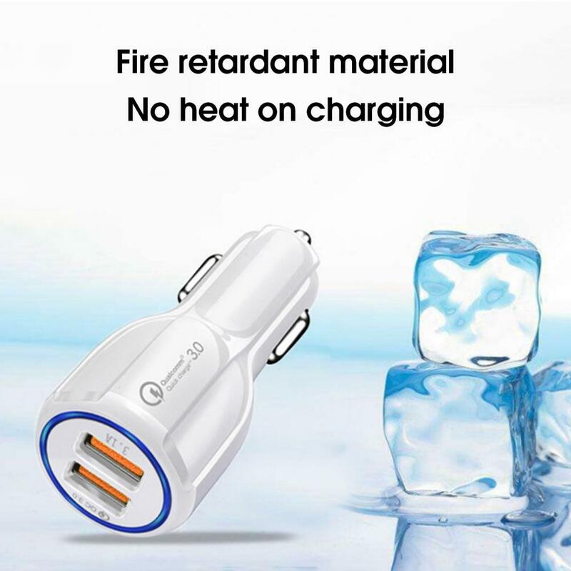 Car Charger Adapter  Practical Voltage Stability Sturdy  QC 3.0 Fast Charge Automotive Charger for Automobile