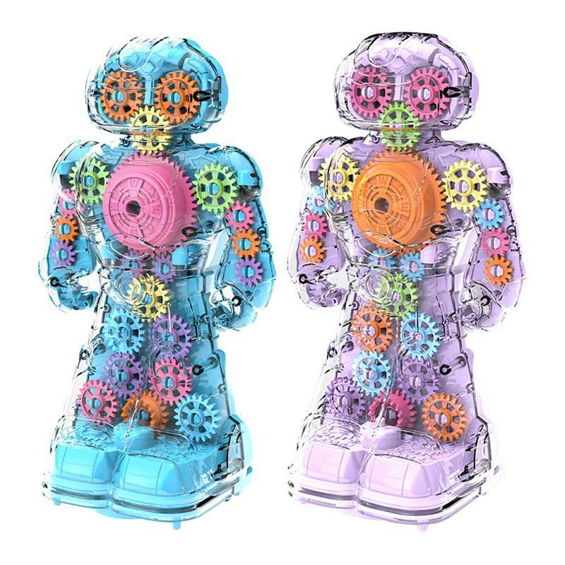 Elektronische Slimme Wandelende Dansrobot Speelgoed Transparant Gesimuleerd Educatief Model Muziekspeelgoed Robotachtige Geschenken Bureautafel Robot