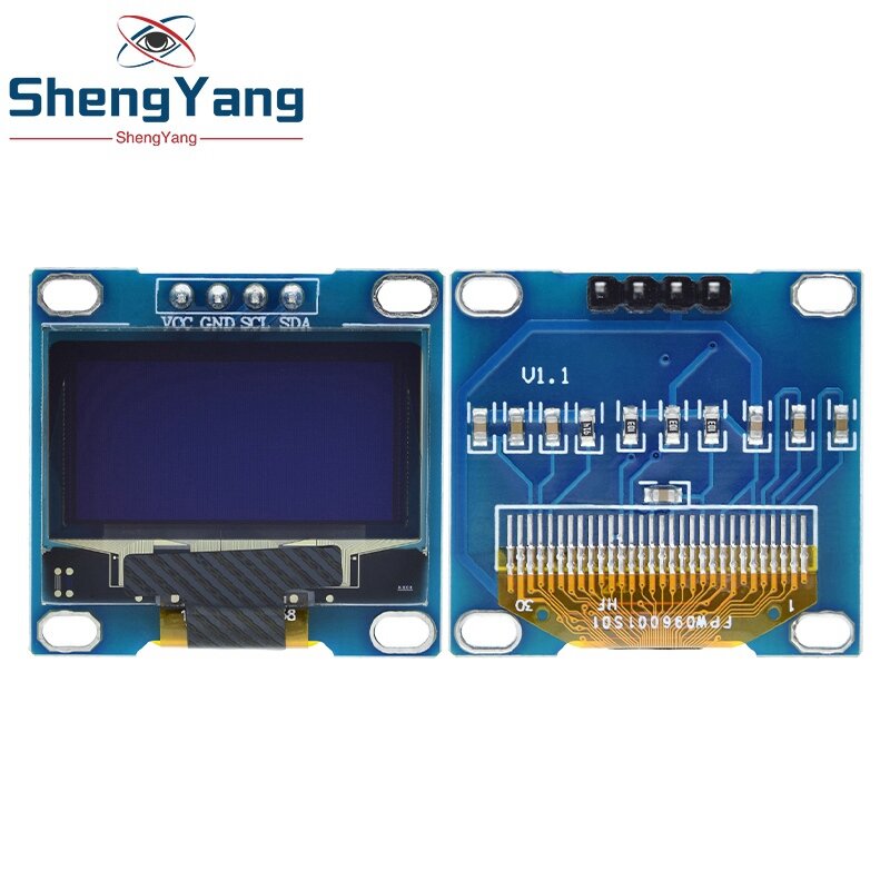 TZT 0.96 inch OLED 4PIN 7PIN  IIC Serial White Display Module 128X64 I2C SSD1306 12864 LCD Screen Board  for Arduino