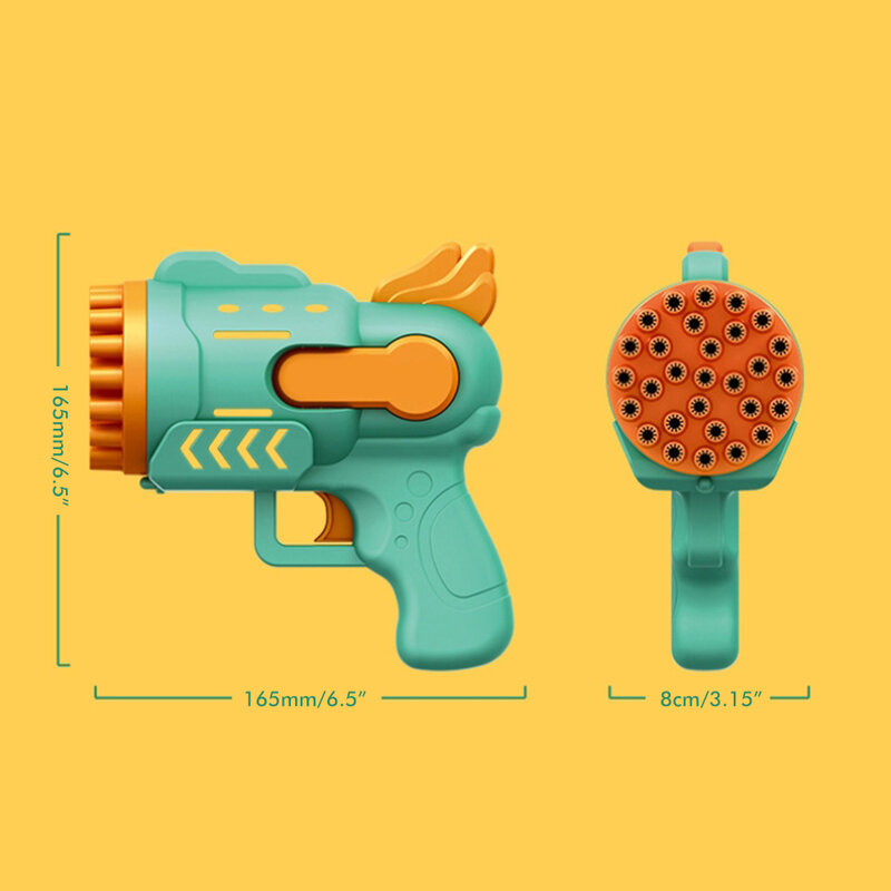 Pistola a bolle estive a 12/29 fori giocattoli macchina per bolle a razzo elettrica per esterni pistola a bolle portatile automatica per bambini con luce a LED