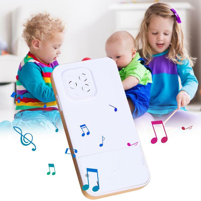 Teléfono de juguete educativo para bebés, juguete de teléfono celular de simulación para niños pequeños, juguetes educativos para niños pequeños de 3 a 6 años, ligero