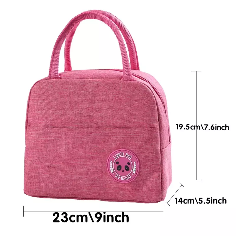 Lunch Bag Canvas Insulated Lunch Bag for Men and Women Convenient Thermal Tote Waterproof Reusable Lunch Bag Teacher Pattern