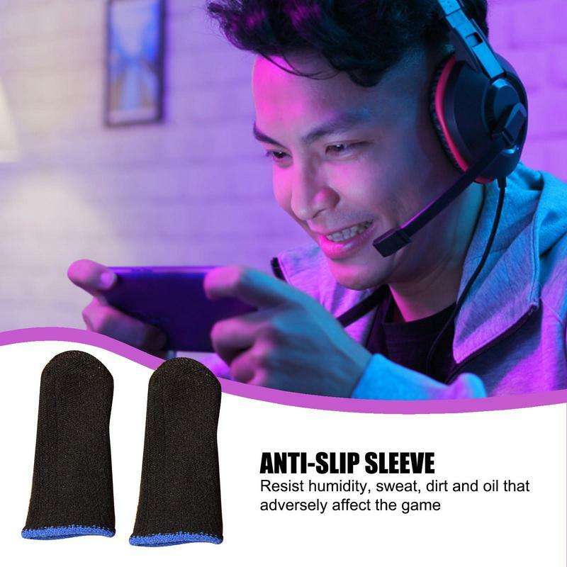 A Pair ForPUBG Gaming Finger Sleeve Breathable Fingertips Sweatproof Anti-slip Fingertip Cover Thumb Gloves For Mobile Game
