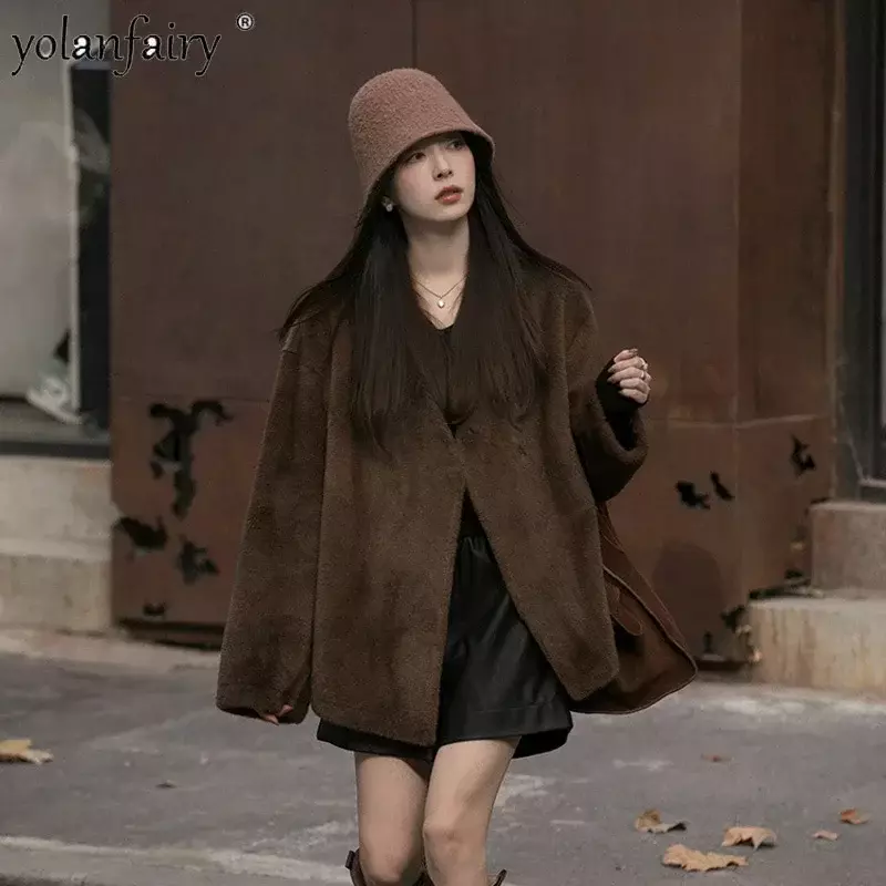 Manteau en Fausse Fourrure de Vison pour Femme, Vêtement d'Hiver, Nouvelle Collection, 2023, FCY4951