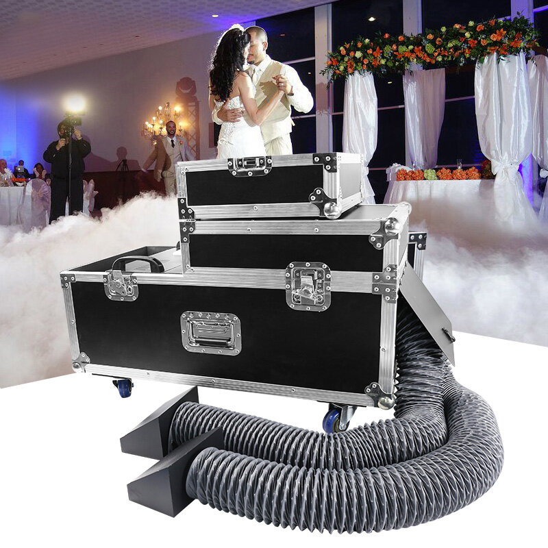 3000W Low Lying Fog Machine Water Base Dual Output Ground Smoke Machine For Stage Wedding Disco Party