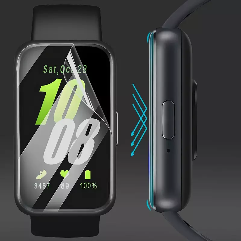 Filme macio do hidrogel para Samsung Galaxy Fit3, TPU claro protetor de tela Smartwatch, anti-risco, não vidro