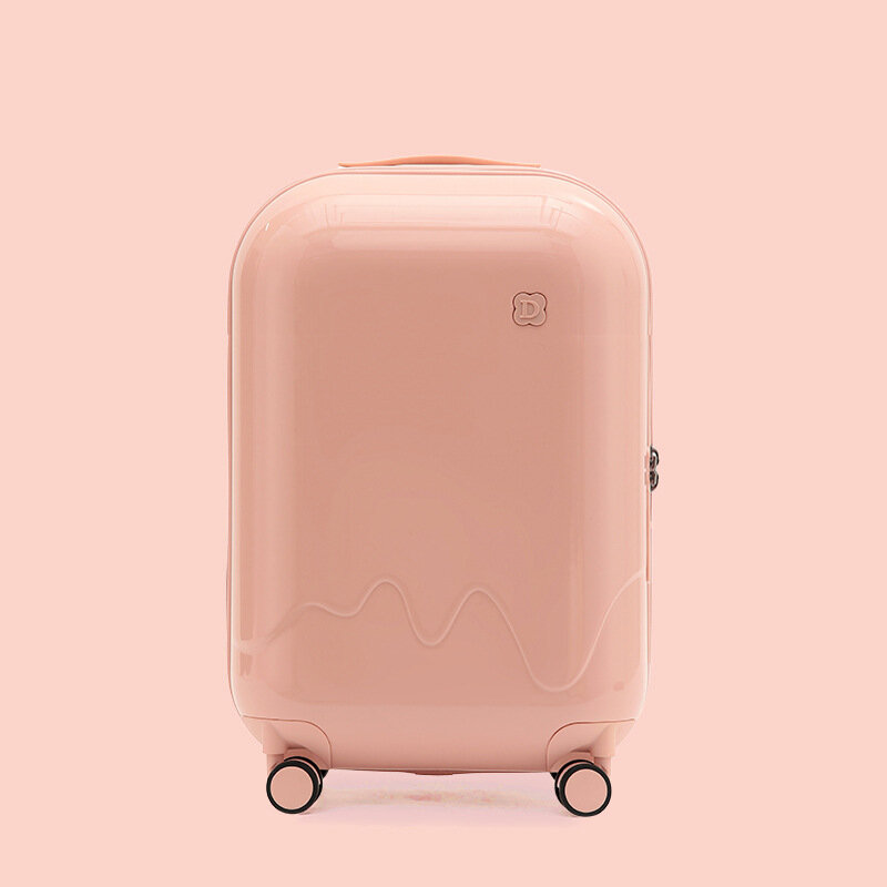 PLUENLI-maleta de equipaje pequeña para mujer, maleta con ruedas universales, maleta con contraseña para estudiantes