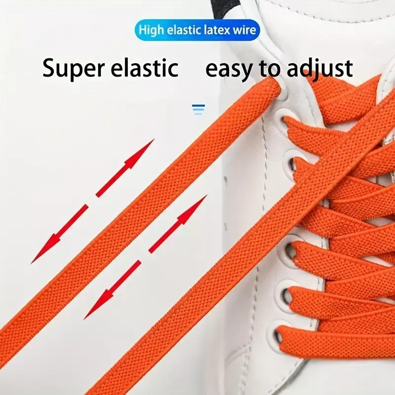Шнурки с защелкой без завязок, разноцветные эластичные шнурки для детей и взрослых, шнурки для обуви без завязывания, аксессуары для обуви