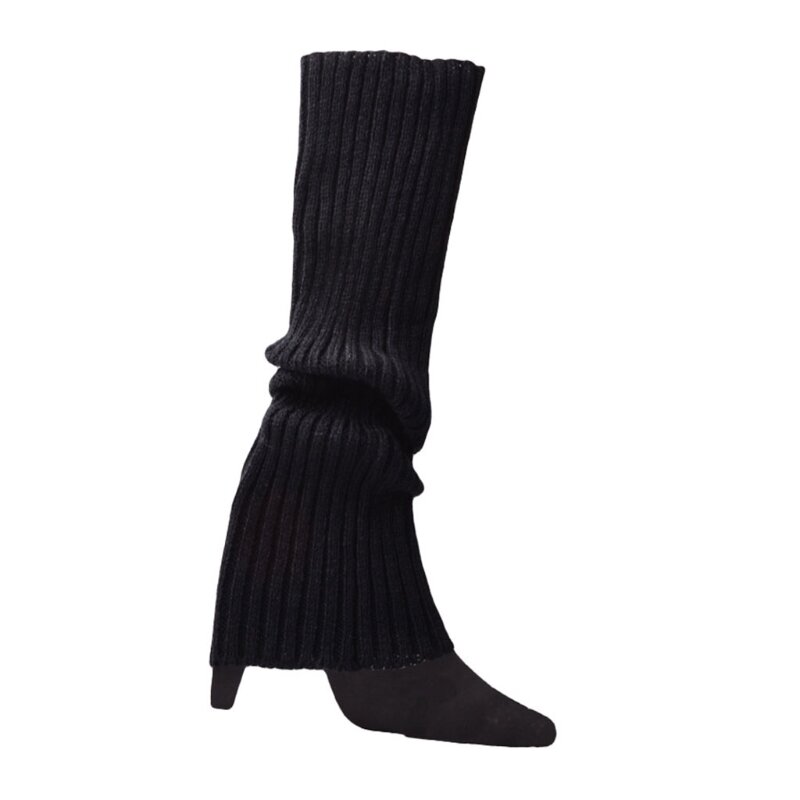 Punk Solid Color Cool Knit Long Socks Women Outdoor Knee High Elastic Leg Warmers Lady Warm Slim Gothic HIp Hop Socks