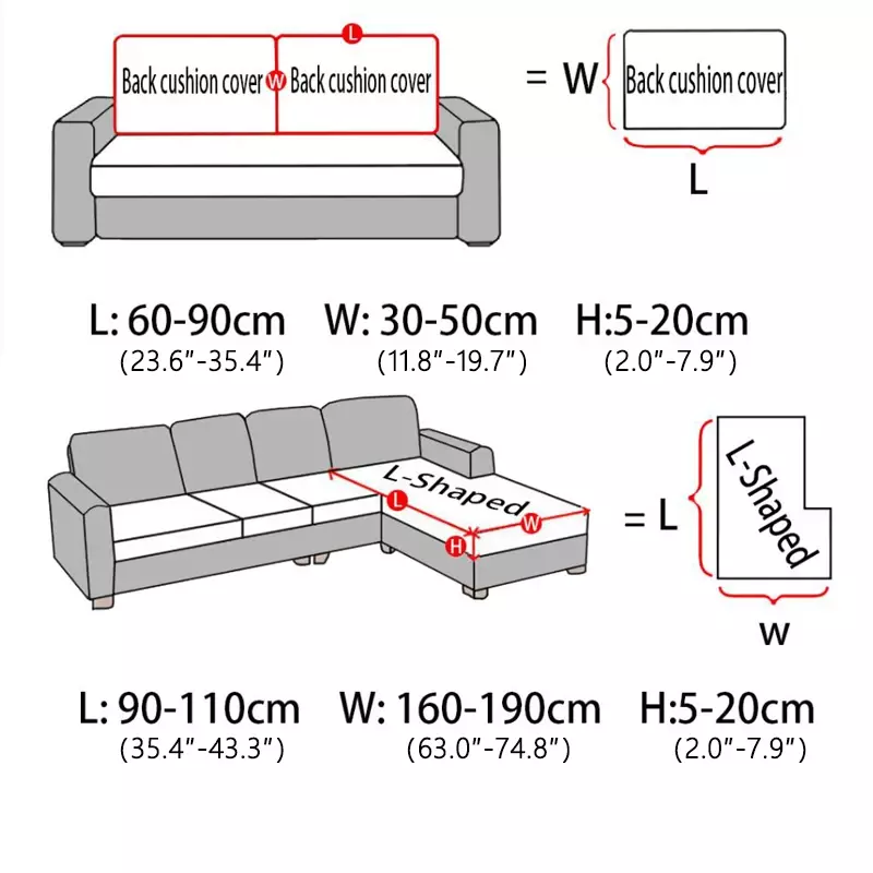 Жаккардовый чехол для диванной подушки 1/2/3/4/L, универсальный всесезонный чехол для дивана из поликарбоната с защитой от царапин и грязи, легко устанавливается