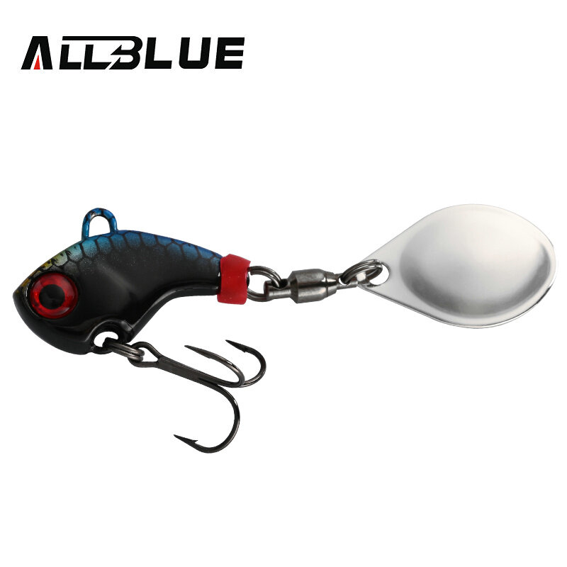 ALLBLUE CYCLONE Tail Spinner Metal Vib Shad Casting Shore Jig Vibration Jigging Blade Spoon Fishing Lure Artificial Bait Tackle