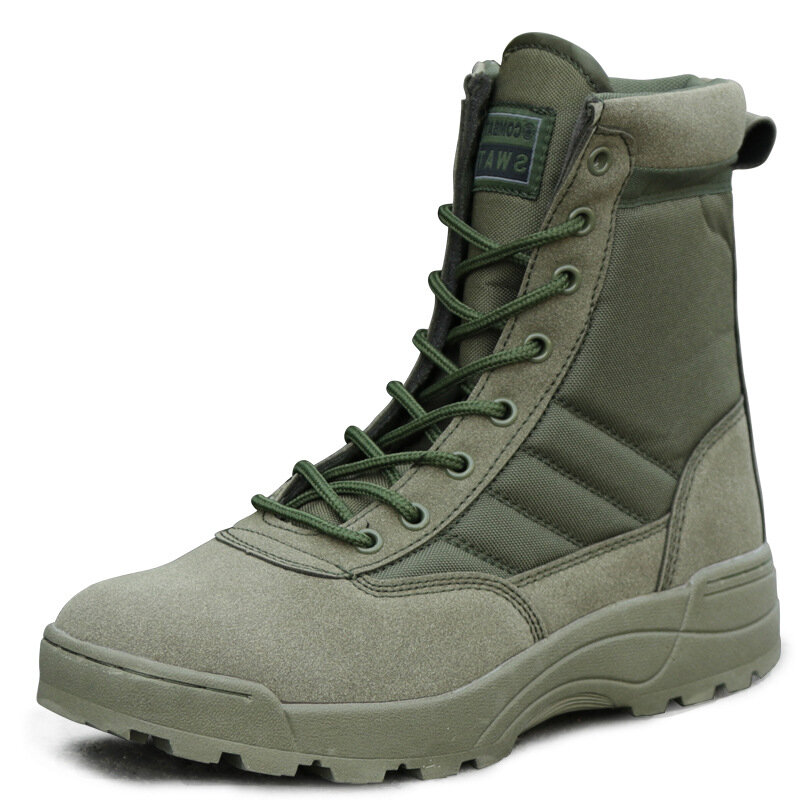 Força especial masculina botas de combate no deserto, sapato de tornozelo tático masculino, botas de caminhada ao ar livre, novo, 2024