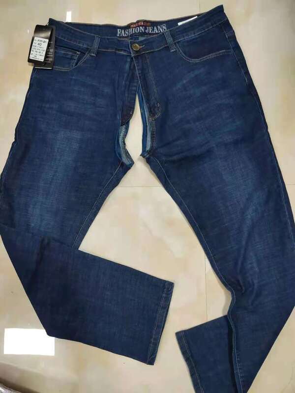 Мужские джинсы свободные с промежностью Открытые Сексуальные сексуальные брюки мужские свободные эластичные прямые мужские джинсы повседневные джинсовые брюки большого размера