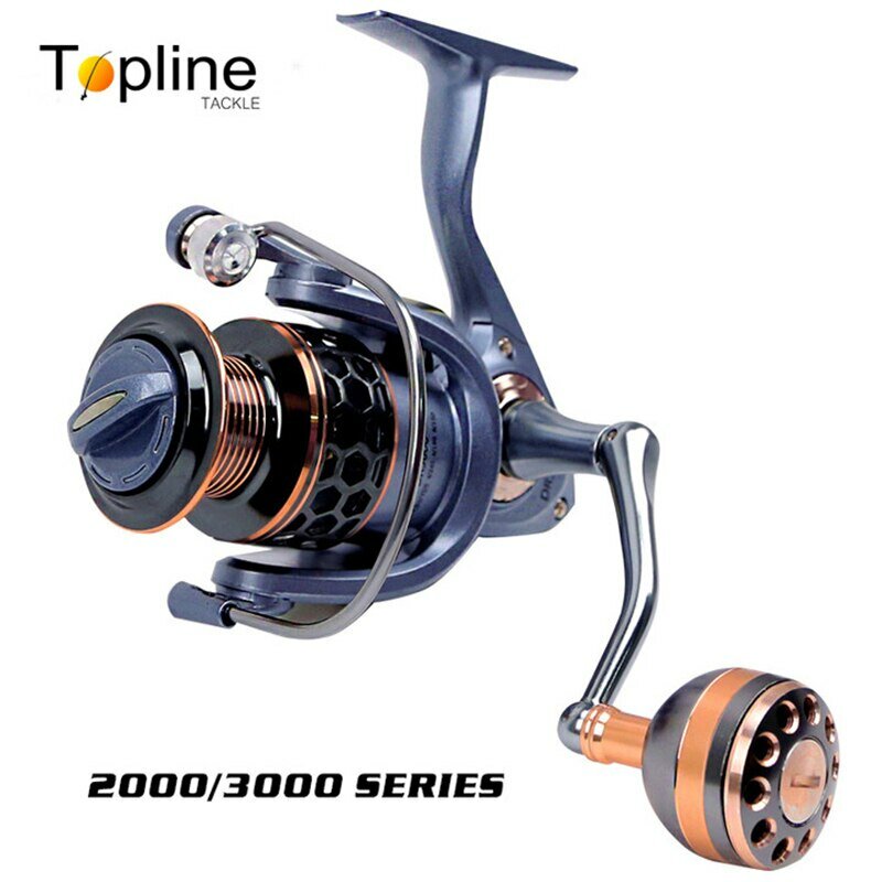 Topline-Moulinet de pêche Spinning 1000 Sea Hot Wheel, système de freinage avant, qualité, traînée maximale 21kg, bobine de pêche en eau douce