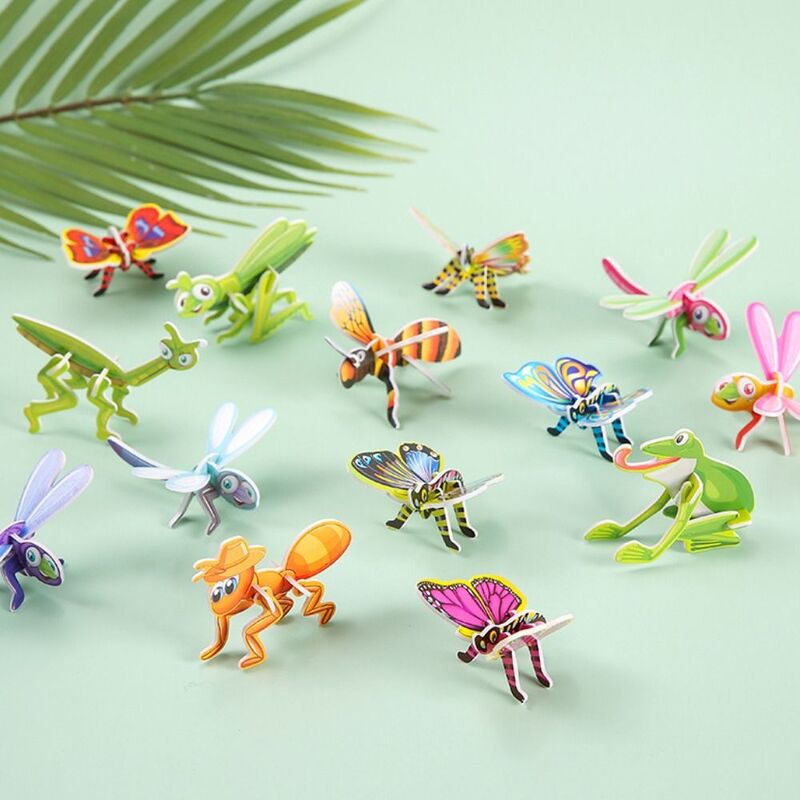 재미있는 곤충 종이 직소 퍼즐, 교육용 장난감, 어린이 생일 파티 선물, 학교 보상, 피나타 필러