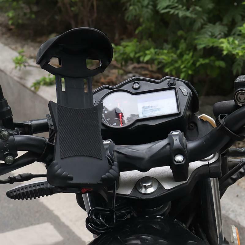 Suporte do telefone para motocicleta e bicicleta, montagem do telefone, vista de 360 graus, bicicleta elétrica, proteção solar, célula