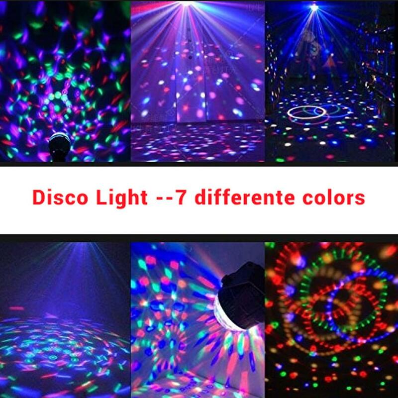 Luce da discoteca rotante attivata dal suono luce da palcoscenico a LED colorata 3W RGB lampada per proiettore Laser DJ Party Light per la casa KTV Bar Xmas