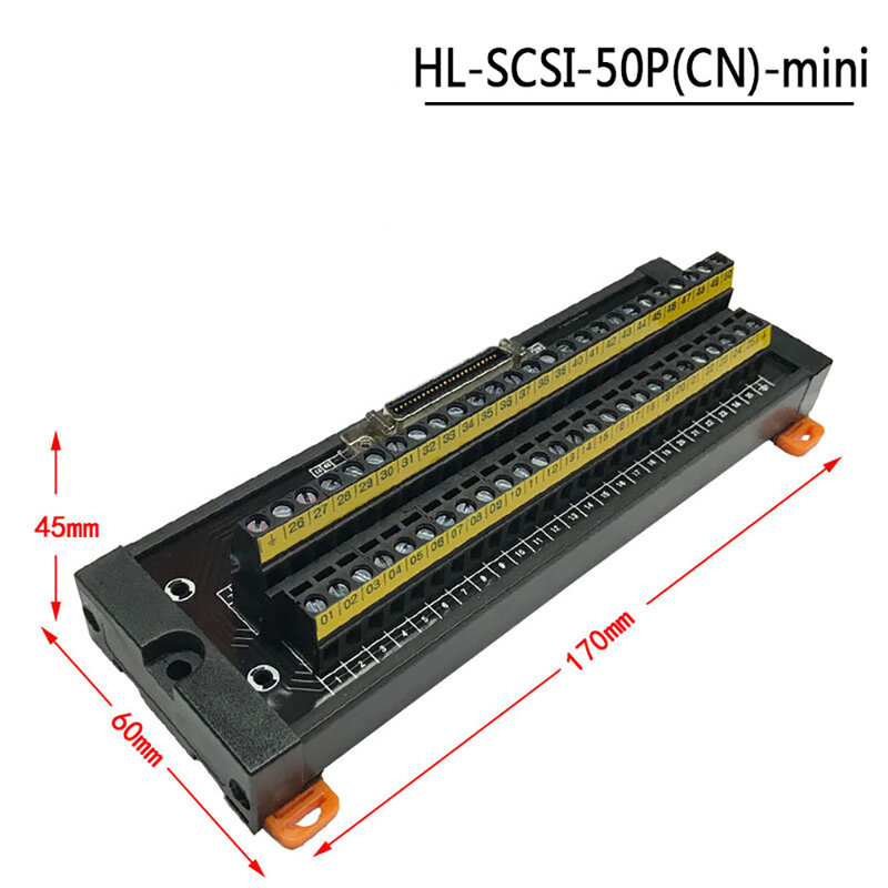 HL-SCSI-50P SCSI50 50pin Relay Terminals Adapter Board for Yaskawa/Delta/Panasonic/Mitsubishi Servo CN1 ASD-BM-50A for A2/AB 2M