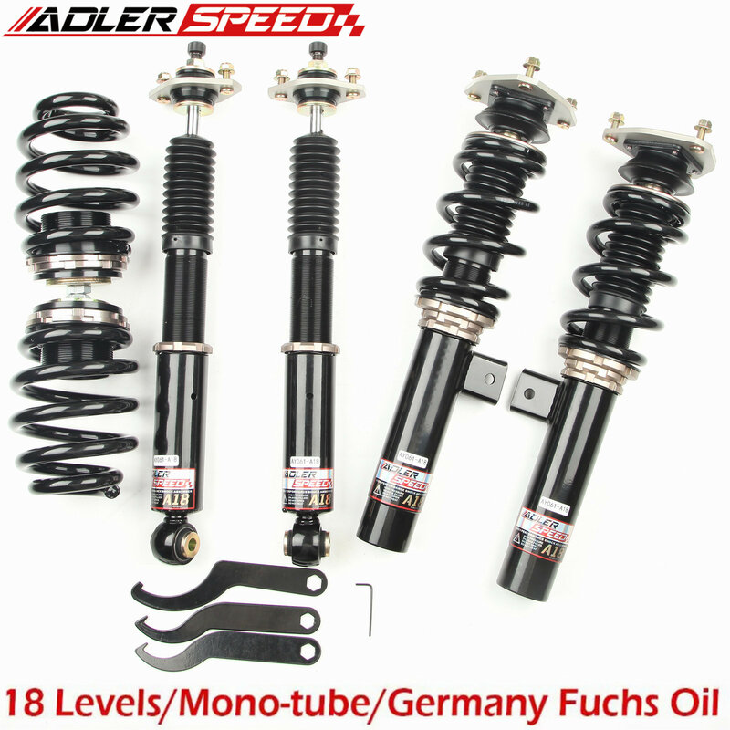 Adlerspeed 18 Way Verstelbare Coilovers Ophanging Voor 99-05 Bmw 3 Serie 325i 328i 330i E46