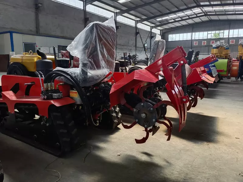 Ride On China Agricultural Machinery Mini Crawler Cultivator Farm Ploughing Machine Rotary Power Tiller