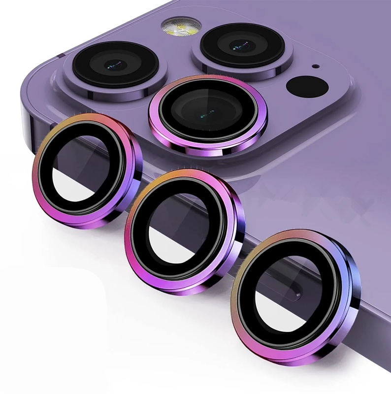 Protezione dell'obiettivo della fotocamera in titanio nero per iPhone 15 Pro Max 14 13 12 Pro Max iPhone15 15Plus accessorio di protezione in vetro temperato