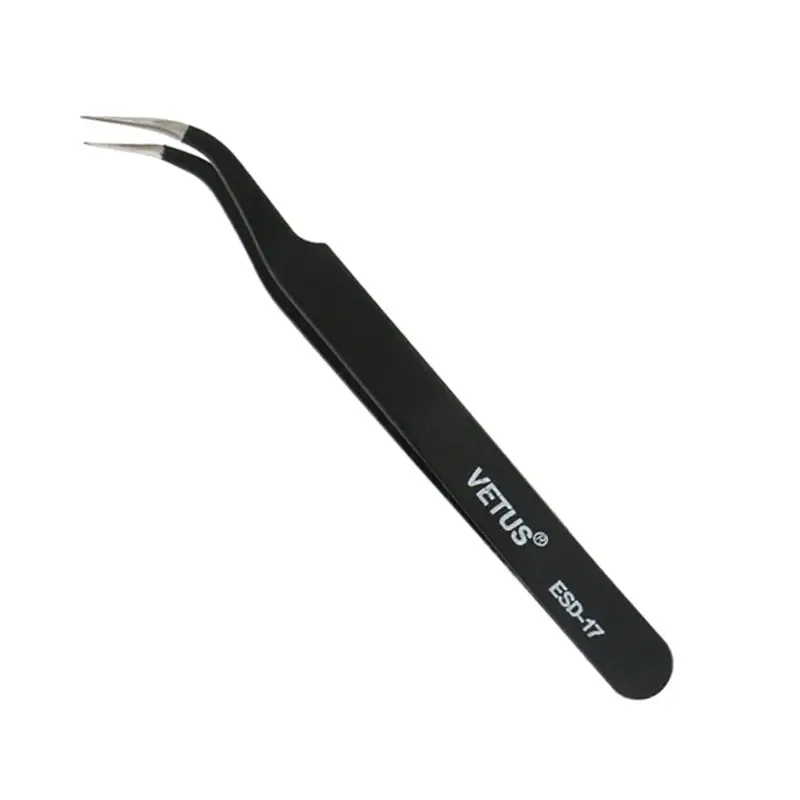 High Qualit VETUS BGA Precision ESD Tweezers 8Pcs/Set ESD 10~17 Stainless Steel Anti-Static Tweezers Repair Tool