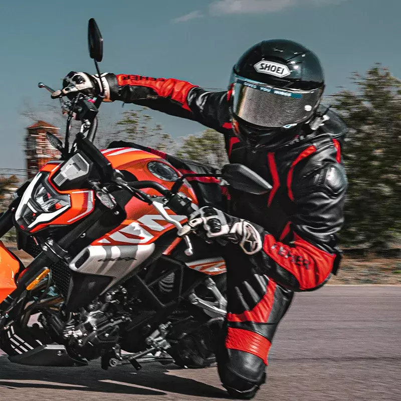 Motorrace Pak Off-Road Heren Eendelige Racer Beschermende Kleding Motorrijder Leren Jas Kart Rider Protecter Gear
