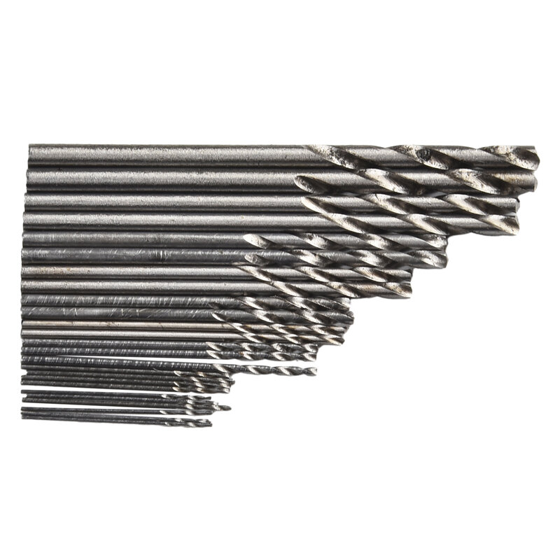 25pcs 58mm Length HSS Mini Straight Shank Drill Bit Set 0.5-3.0mm Drilling Bits For Stainless Steel Wood Drilling Electric Drill