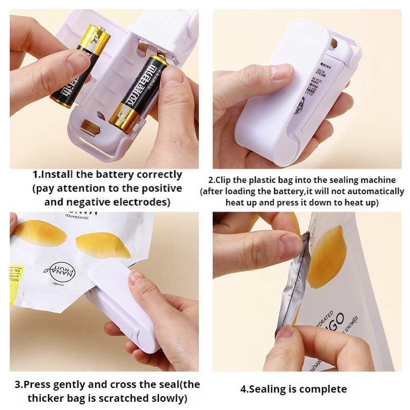 Mini sigillatrice piccola sigillatrice per plastica per uso domestico snack sealing artefatto sigillatura portatile per sacchetti di plastica pressati a mano ma