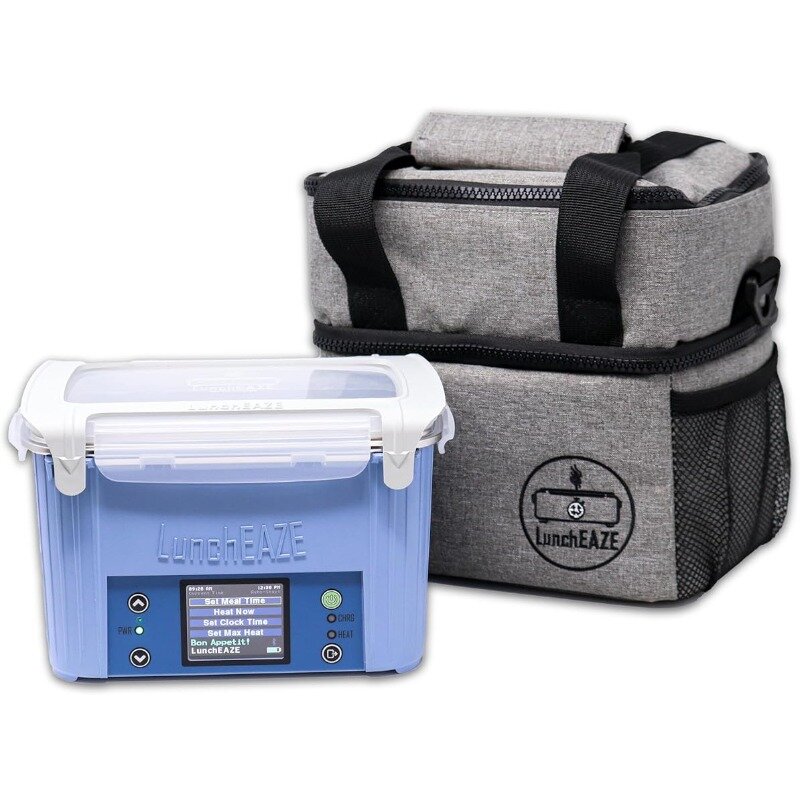 LunchEAZE Lunch Box elettrico-autoriscaldante, Cordless, scaldavivande alimentato a batteria per lavoro, viaggi, studenti-calore 220 ° f, senza BPA