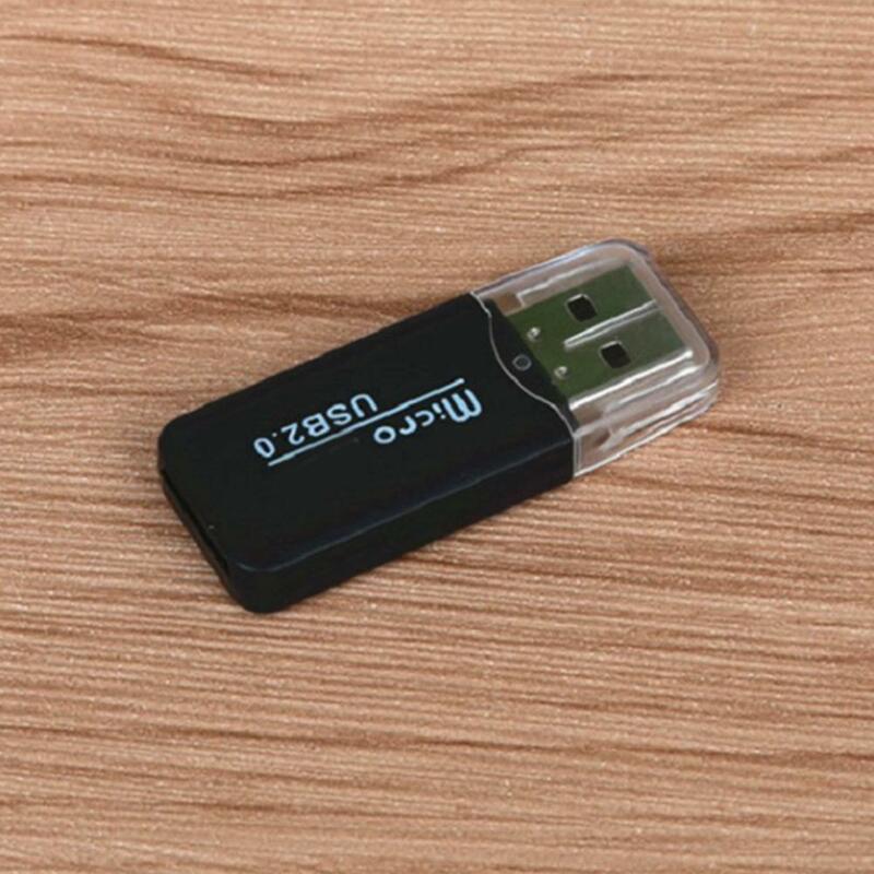 1Pcs USB2.0 Kaartlezer Hoge Snelheid Mini Compact Eenvoudige Mobiele Geheugenkaart Draagbare Kaartlezer