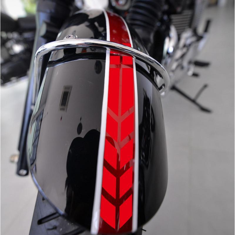 Motorrad Refit reflektierende Aufkleber Motorrad Roller Pfeil Streifen Aufkleber Aufkleber dekorative Aufkleber Motorrad Kotflügel Paste