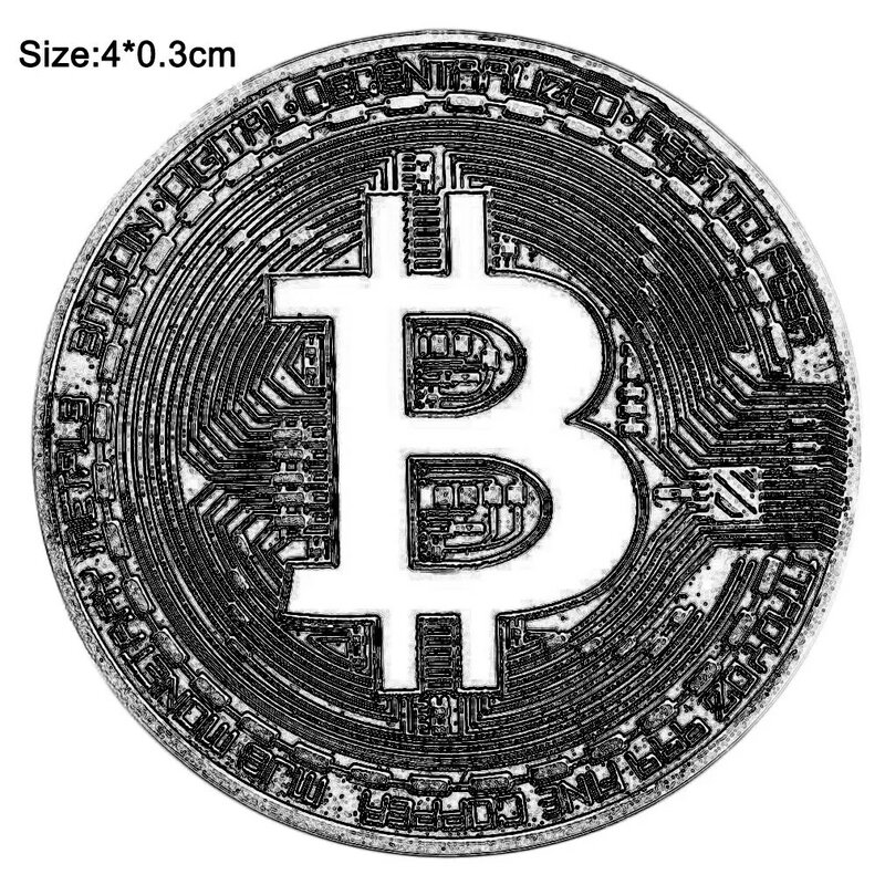 10PCS Golden Bitcoin Coin Bronze Physical Bitcoins Coin Collectible BTC Coin Art Collection Physical Holiday Decoration Gift