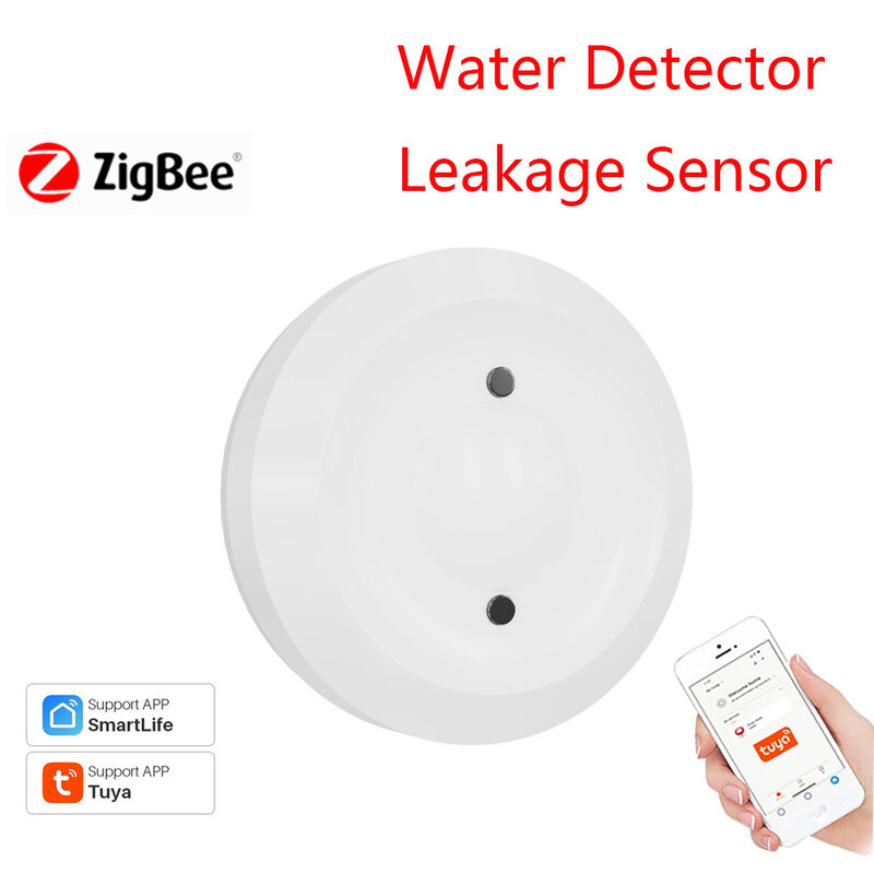 ZigBee Tuya Sensor celup air, rumah pintar pendeteksi Alarm kebocoran air otomatis aplikasi hidup pintar pemantauan jarak jauh