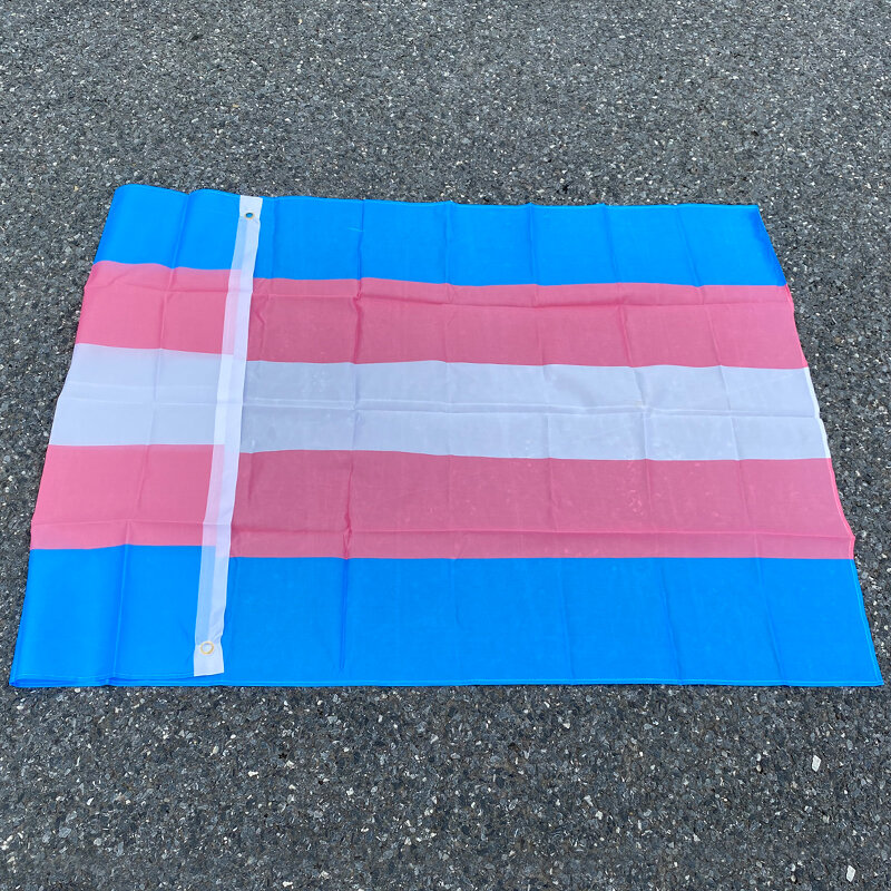 Aerlxemrbrae-Bandera arcoíris para personas transgénero, Bandera de 5 pies x 3 pies, 100% poliéster, orgullo Gay