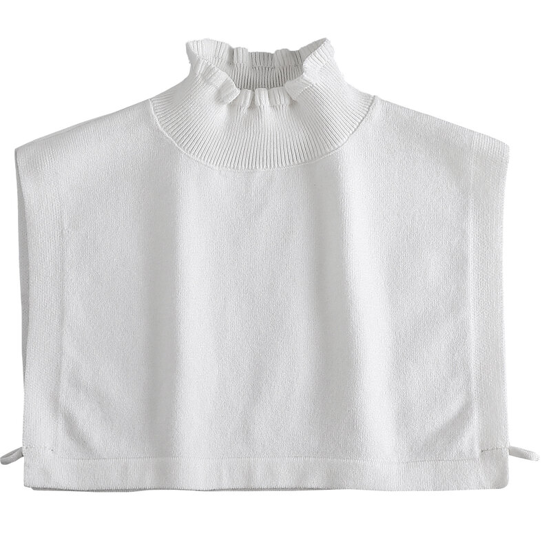 Winter Sweater Fake Collar for Women's Half Shirt Fungus Bib High Neck Knitted Neck False Collar Female Shirt Detachable Collars