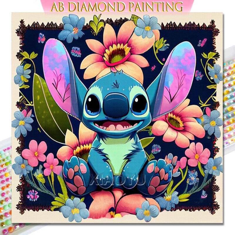 Stitch Diamond Painting Kit Disney 5D Diamond Embroidery Mosaic Rhinestone Kits Christmas Festival Gift DIY Wall Decoration