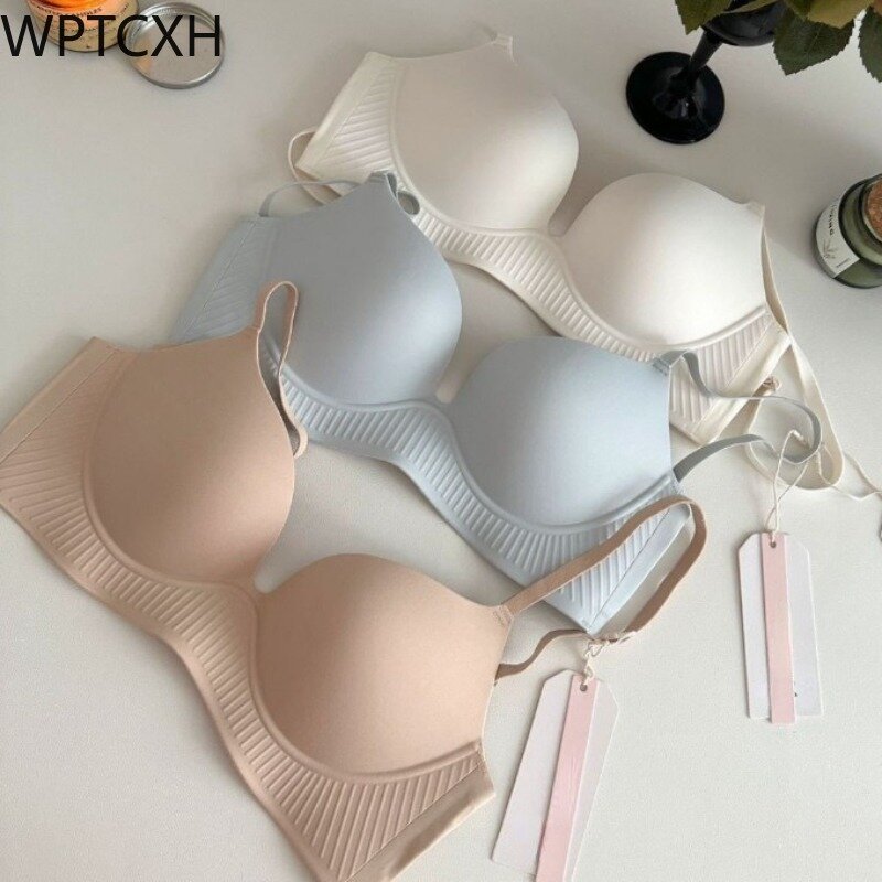 Seamless Lingerie U-shaped Sexy Back Underwear Women's Thin Breathable No Trace Chest Push-up Bra Breasts Prevent Sagging
