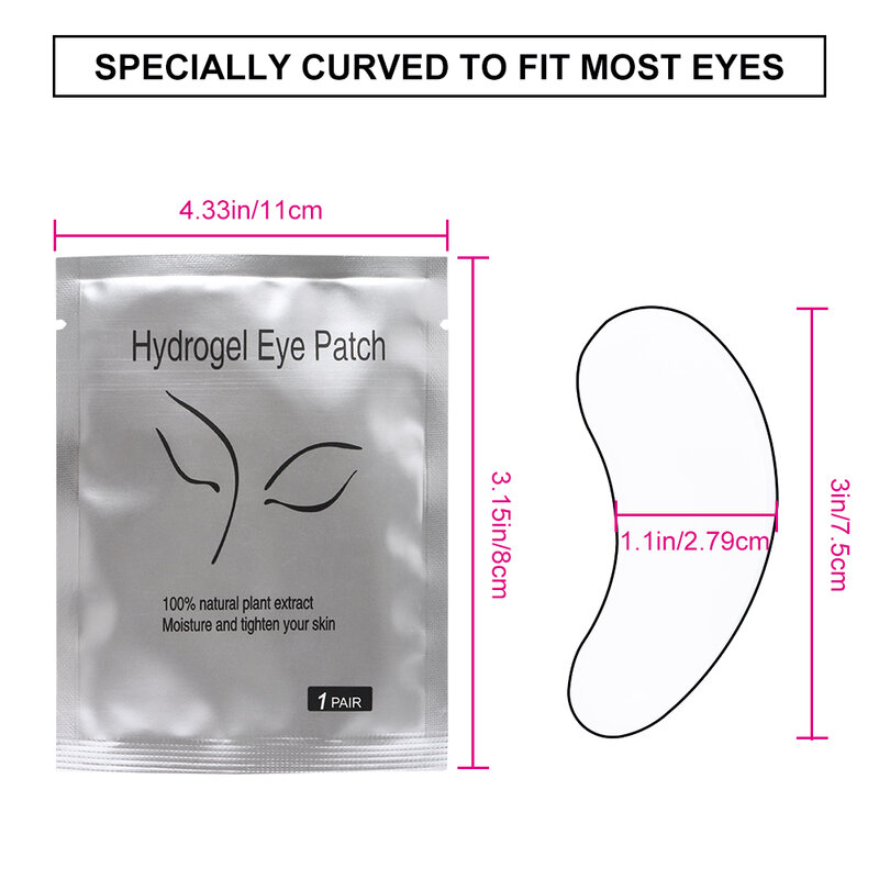 Patchs pour les yeux pour extension de cils, patchs en papier non pelucheux, tampons de maquillage, autocollants pour les pointes, 50/100 paires