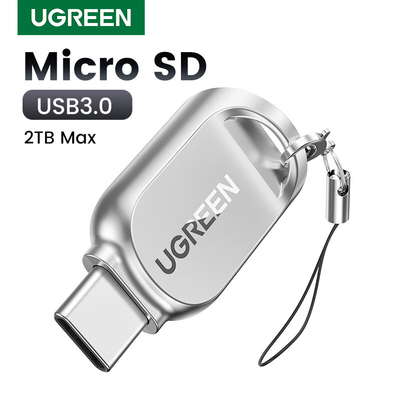 UGREEN-USB-C para Leitor de Cartão Micro SD TF, Adaptador OTG para Laptop, PC, Tablet, Telefone, Windows, MacOS, USB 3.0 Memory Card Reader
