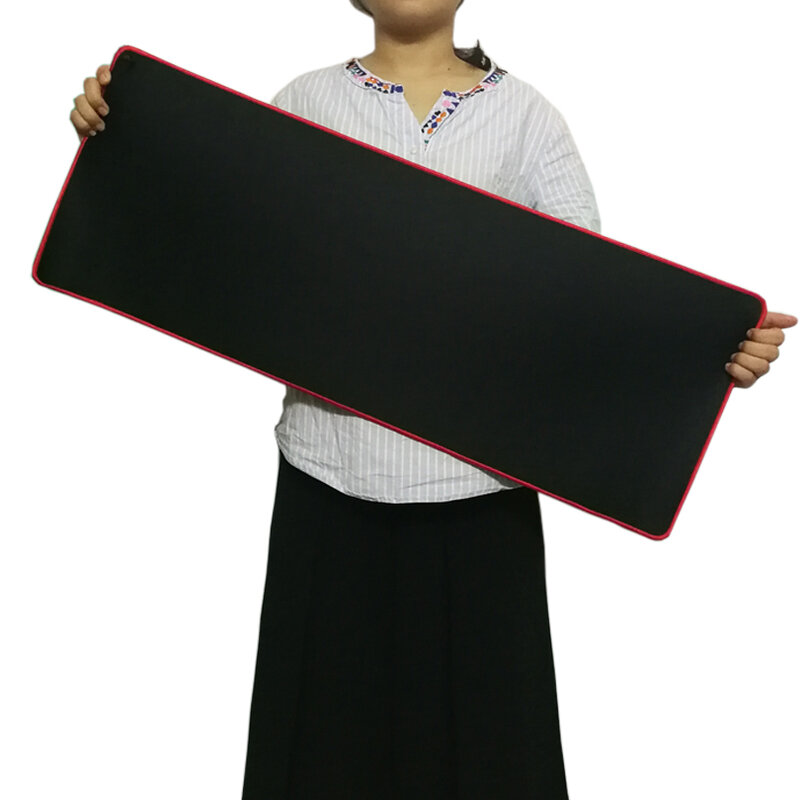 Warna Solid Overlock Mouse Pad Gaming Mouse Pad Besar Karet Alam Tahan Air Keyboard Mouse dengan Aozipu Logo