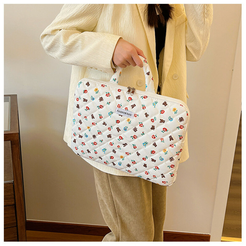Space Cotton Computer Bag 14-inch Female Notebook 16-inch Handbag 16.1-inch Game Notebook Printed Nylon Waterproof Material