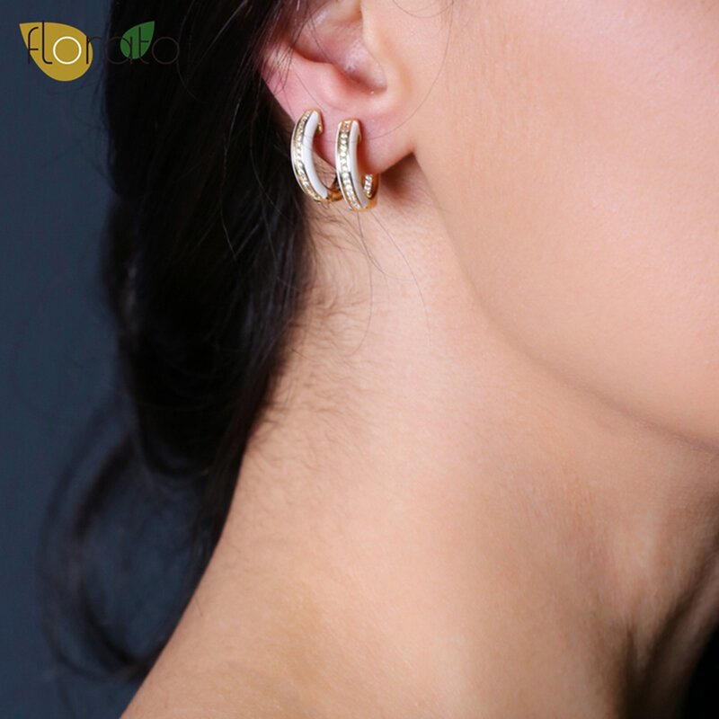 925 Sterling Silber Ohr Nadel Mode Nische Design Creolen bunte Macaron Serie Ohrringe für Frauen Schmuck Geschenke