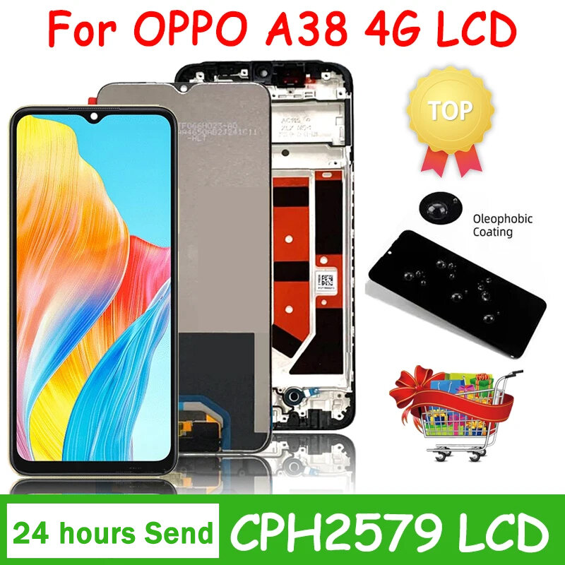 6.56" Original For Oppo A38 LCD Display Touch Screen Digitizer Assembly For Oppo A38 4G CPH2579 Display Replacement Repair Parts