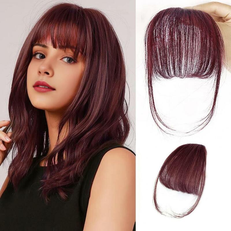 2024 Real Hair Bangs Clip in Wispy Bangs Hair Extensions Wispy Bang Fringe Air Bangs For Women Hairpieces Curved Hair For Girls