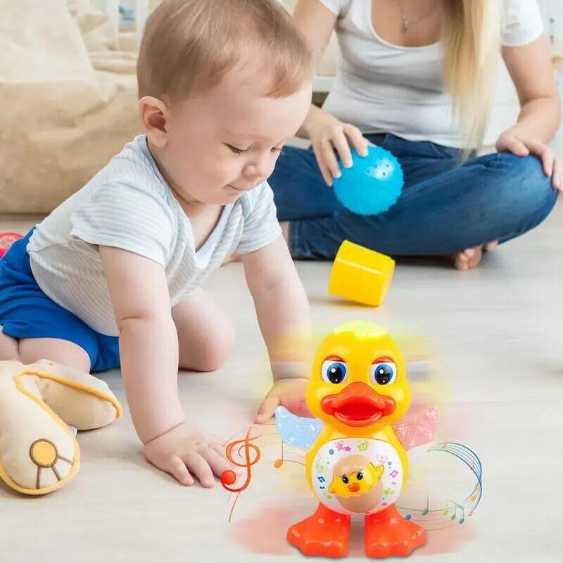 Brinquedo interativo do pato amarelo, Brinquedo musical, Flapping Light Up, Desenvolvimento de aprendizagem