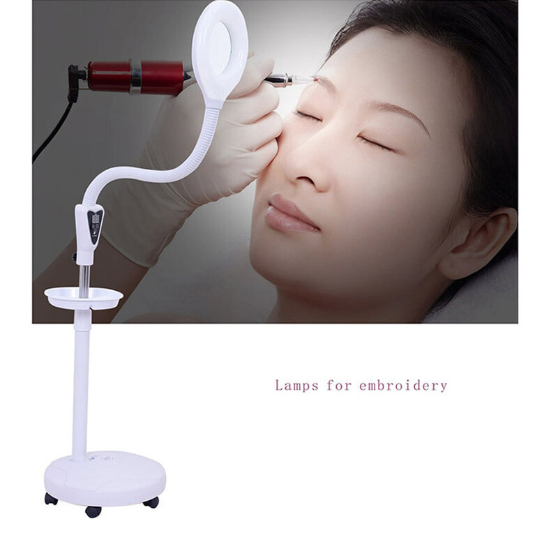 110V/220V Pro 8X dioptrii 120 LED powiększające stojak podłogowy lampa szkło powiększające Len twarzy światło dla Salon kosmetyczny paznokci tatuaż